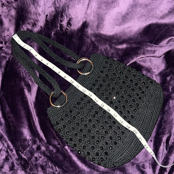 BEADED CROCHET VINTAGE BAG - Picture 8 of 11
